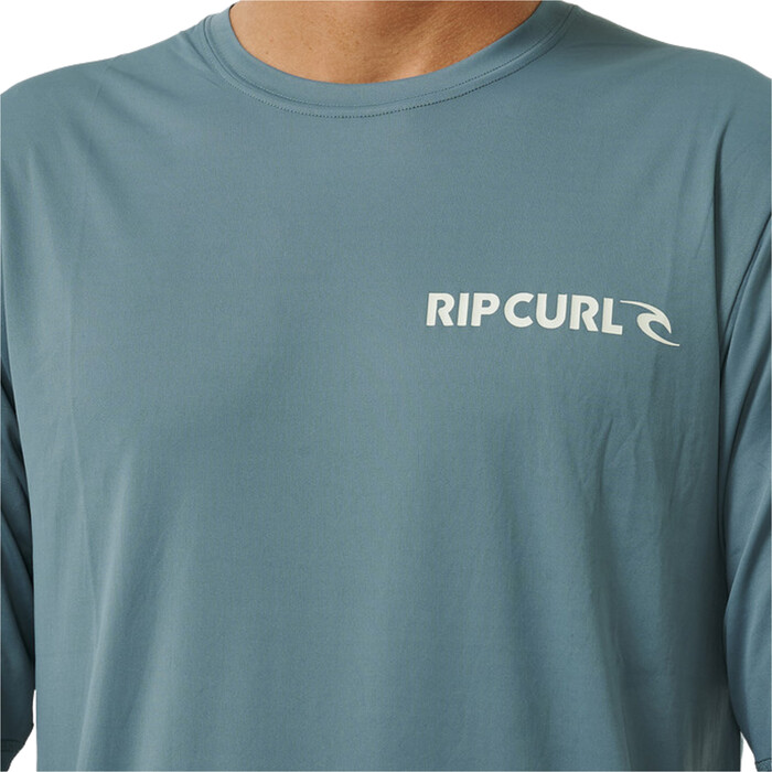 Rip Curl Surflite 2024 Icons UPF Kurzarm Surf Tee 14YMRV - Blue Stone